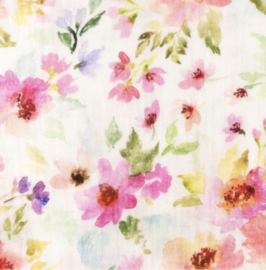 Snoozy fabrics Hydrofiel Printed bright flowers