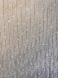 Katoen embroidery stripe & flower