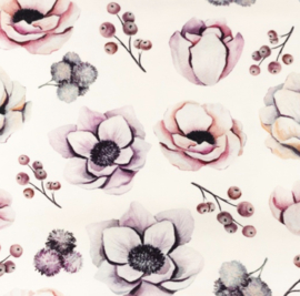 Snoozy fabrics tricot digitaal bedrukt Blossom