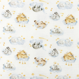 Snoozy fabrics Baby waffle Dreamy animals