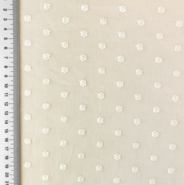 Katoen embroidery Retro Style - Bloemetjes