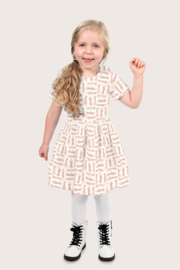 Katoen Poplin bedrukt Vissen Gebroken wit