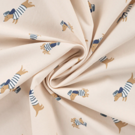 Qjutie Katoen tricot nautisch teckel