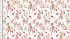 Tricot Deer & flowers