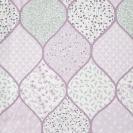 Qjutie Katoen lila patchwork