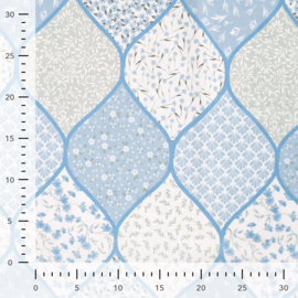 Qjutie Katoen Baby blue patchwork