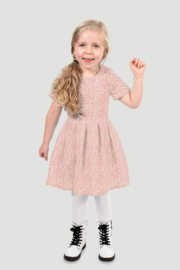 Katoen Poplin bedrukt Panter Zalm