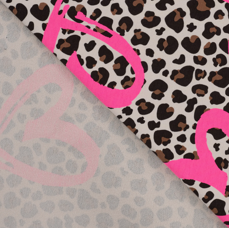 Qjutie French Terry stof Panter & Hart neon