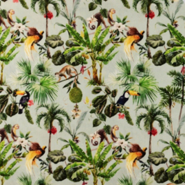 Snoozy fabrics Poplin digital Jungle design B