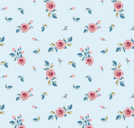 Poplin bedrukt Bloemen