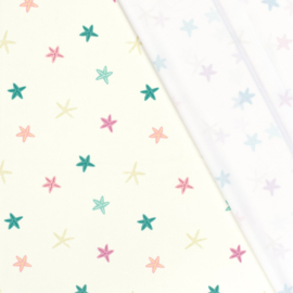 Swimwear Jersey digitaal bedrukt Sterren Gebroken wit