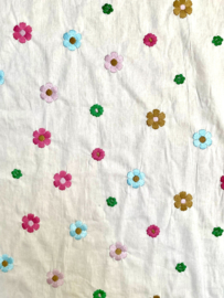 Stenzo Katoen embroidery bloemetjes