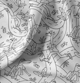Katoen print Skate