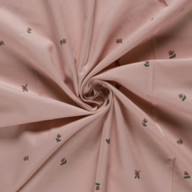 Baby corduroy bloemen licht roze