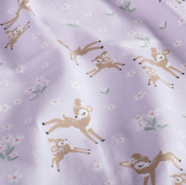 Tricot print bedrukt Bambi fun Lila