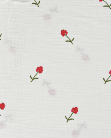 Hydrofiel Stof  Embroidery Flower