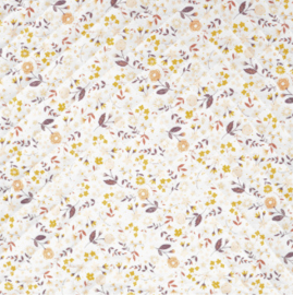 Cotton Poplin Digital Quilt Ecru ( Flowers )