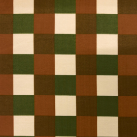 French Terry Square brown/green BT