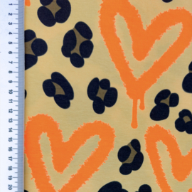Tricot neon luipaard met hart