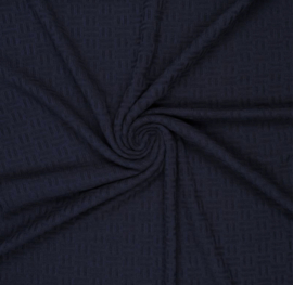 Jacquard Square grof gebreid Navy