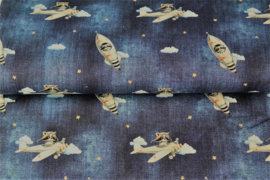 Stenzo poplin Cats in space