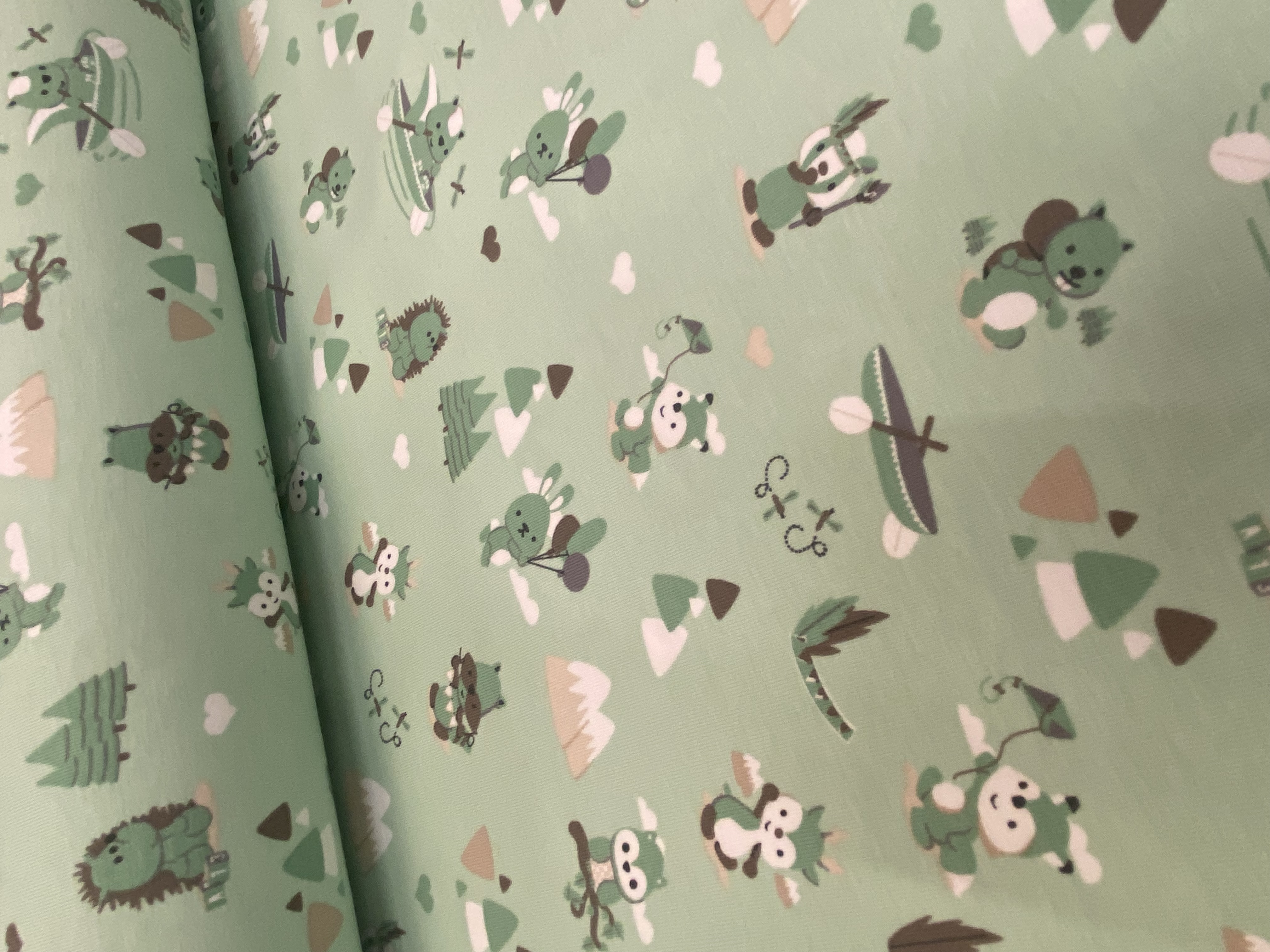 Hele rol voor 10 euro! Tricot Mint groen outdoor vriendjes tricot