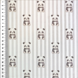 Poplin digitale print Pastel Stripes & Stripes - Design D