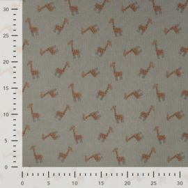 Qjutie tricot rib print Girafe