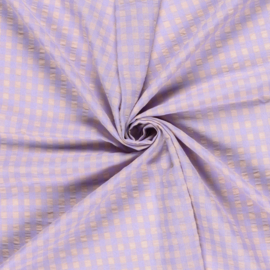 Katoen Poplin stof Seersucker Effen Lila M