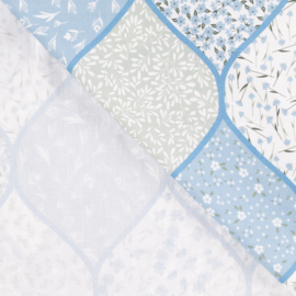 Qjutie Katoen Baby blue patchwork