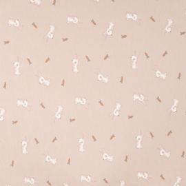 Qjutie Bamboe tricot print Rabbits