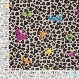 French Terry  leopard multicolor
