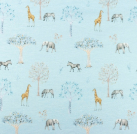 Snoozy fabrics tricot digitaal Pastel jungle