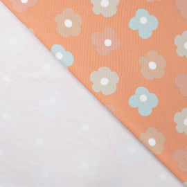 French Terry Brushed Print Pastel flowers