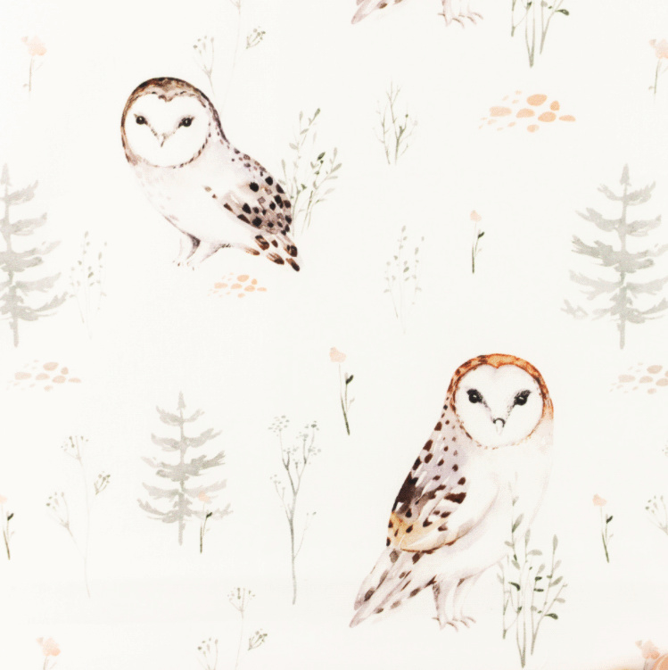 Snoozy fabrics Poplin Owl grof