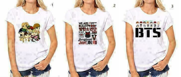 BTS T shirts | 2 | HOT TREND Witte BTS t shrit shirt topje tops kleding Kpop muziek Korea