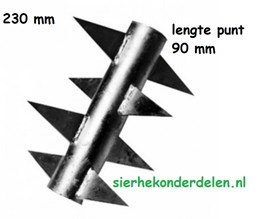 Puntenkam  roterend 230 mm