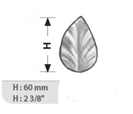 Blaadje Ornament 60 mm H