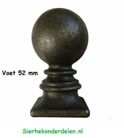 PAALKOP MET VOET 52 MM