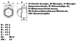 Moerdop M16 zwart