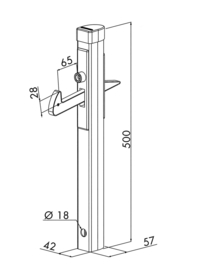 Poortvanger Under-Gate-Catcher Aluminium 40-60 kl ZIL