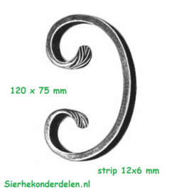 C Krul   120 x 75 mm