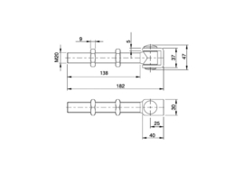 Scharnier M20 Lang-180 mm