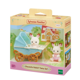 Sylvanian Familes 5432 set tweeling chocolade konijn