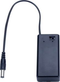 Batterijhouder 9V met jackplug en schakelaar