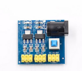 Voeding 6-12VDC in 3.3 + 5VDC uit