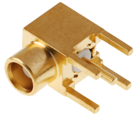 Coaxial Connector Surface MCX, 50 Ω, Right Angle Body Solder