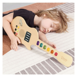 Classic World Houten Elektrische Gitaar met Licht en Geluid