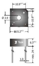 Brugcel KBPC606, 600V, 6A, 150°C