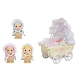 Sylvanian Familes 5601 Schattige eendjes drieling met kinderwagen